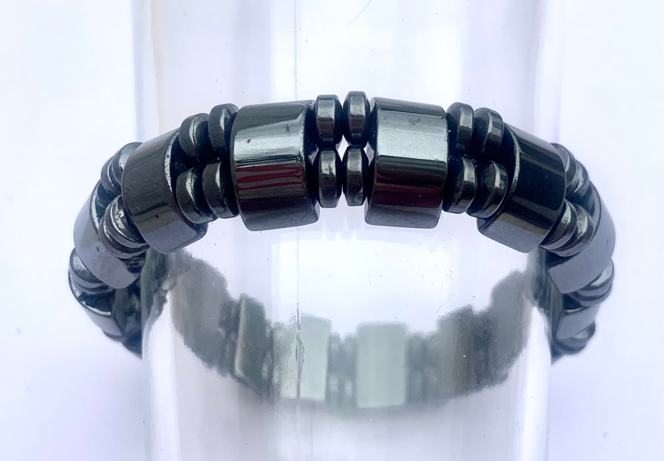 Bracelet with Hematite Beads Stone