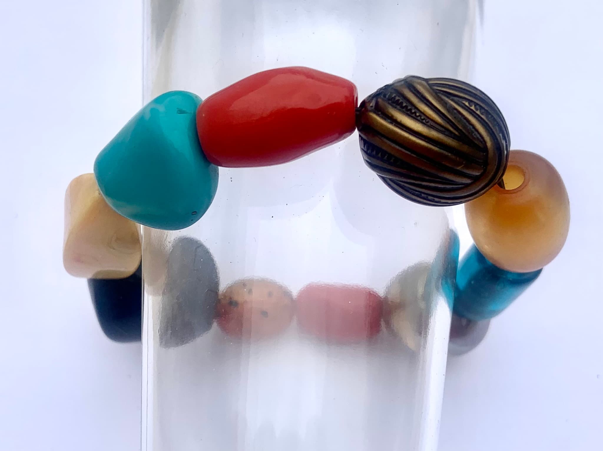 Bracelet with Colourful Big Beads 