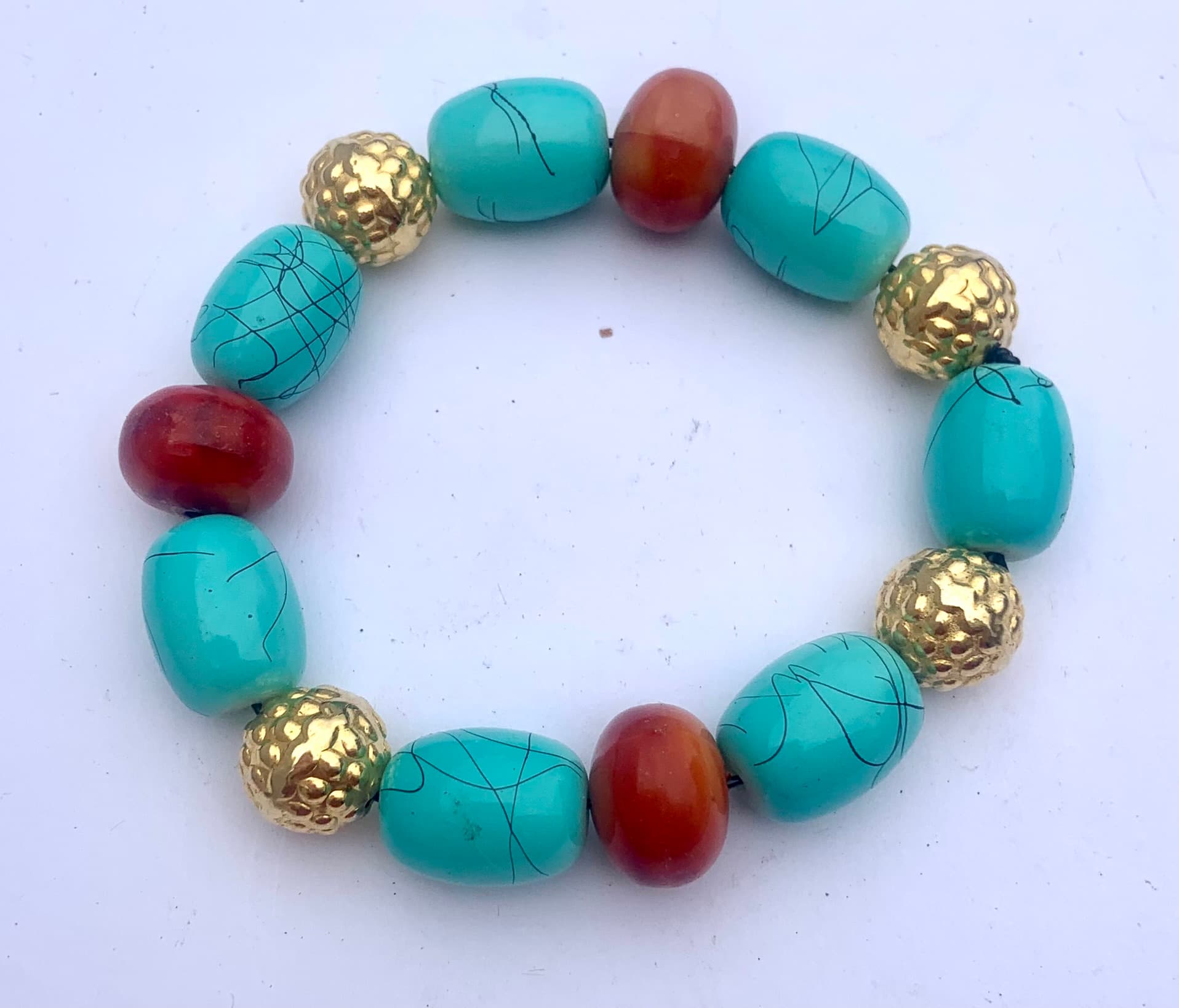 Bracelet with Sky Blue Beads