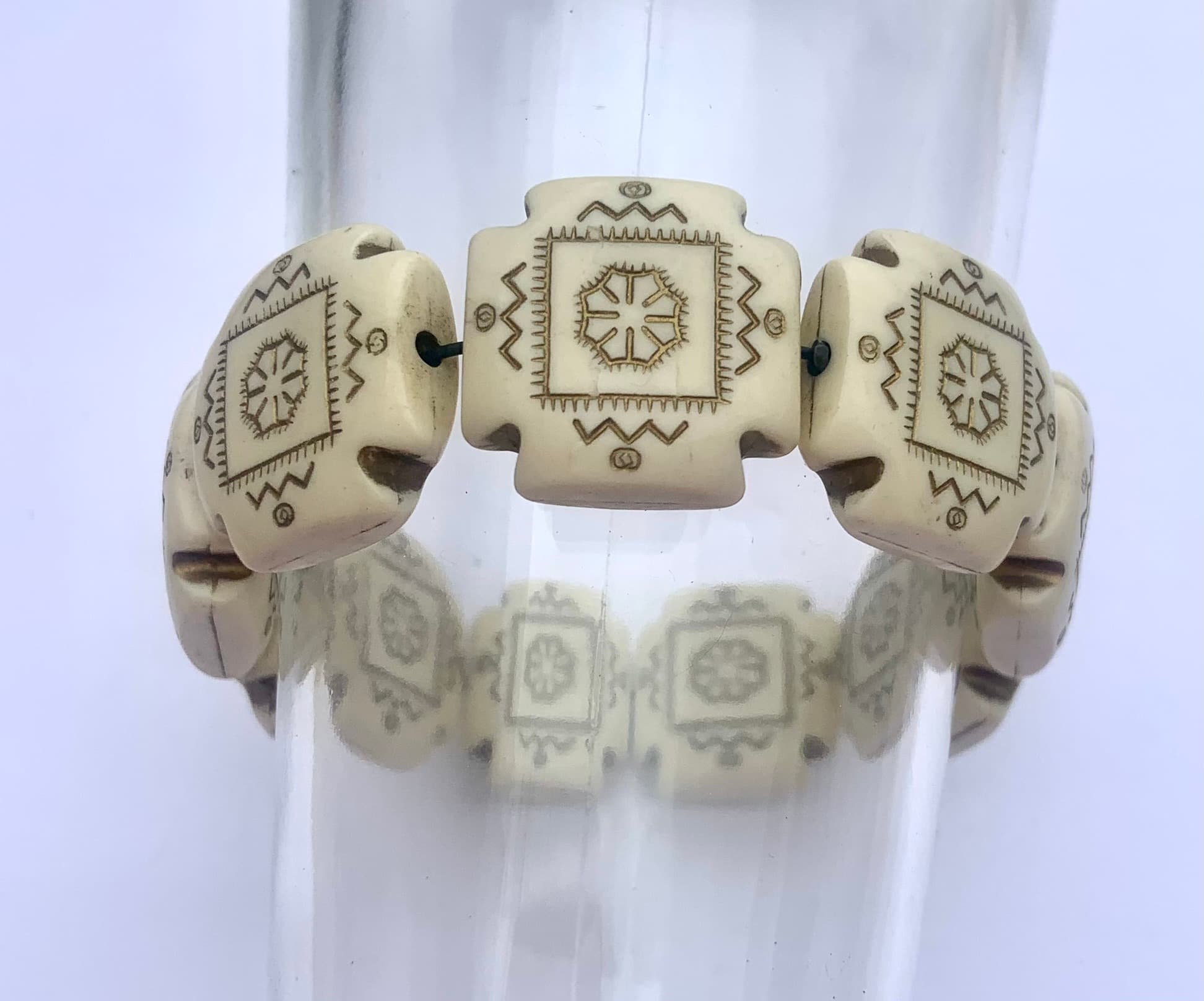 Bracelet with Big Cream Beads