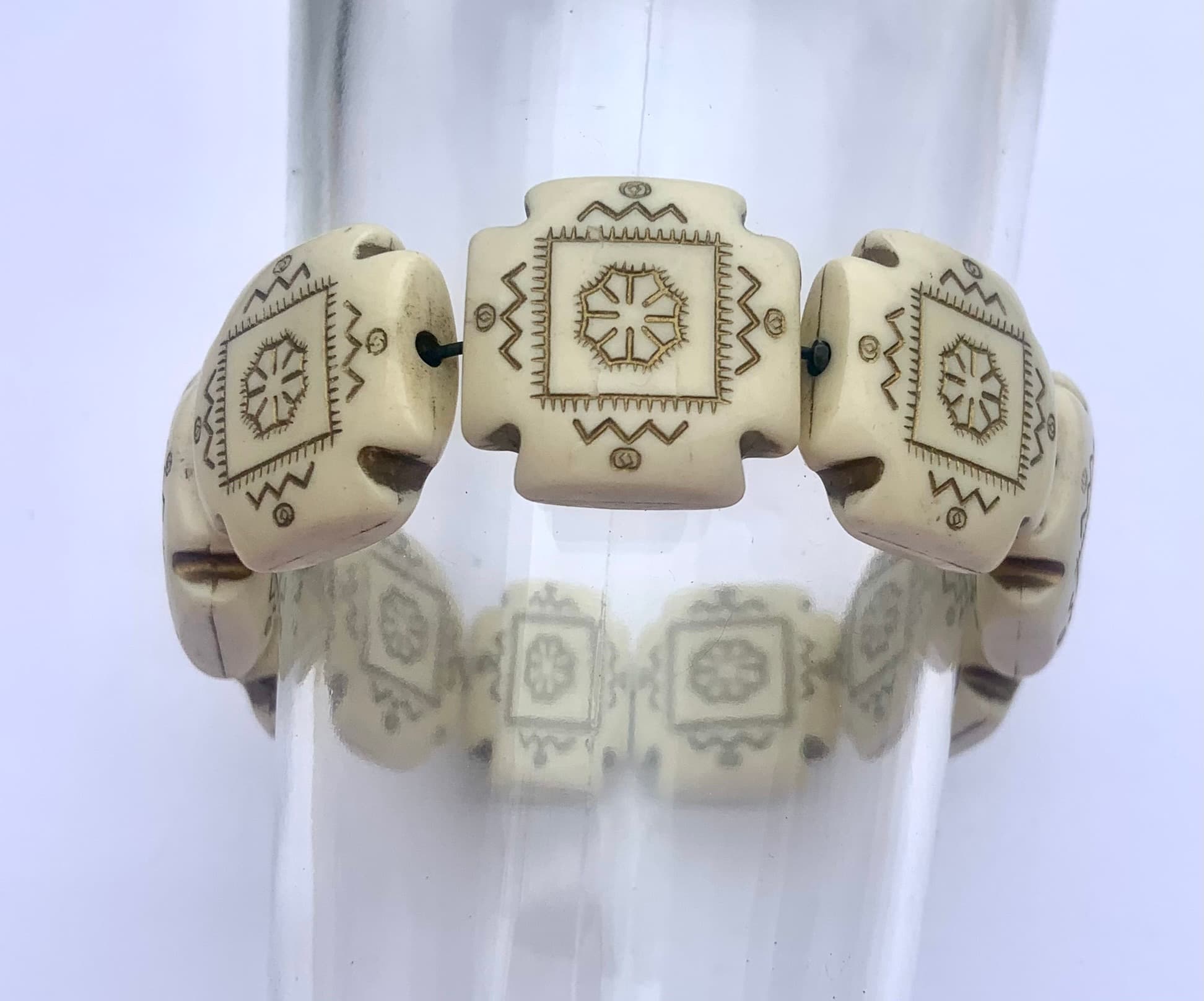 Bracelet with Big Cream Beads