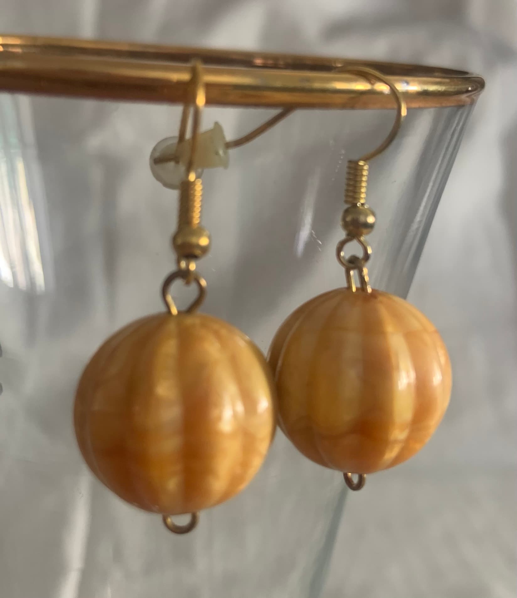 Earrings with  Rond Bead